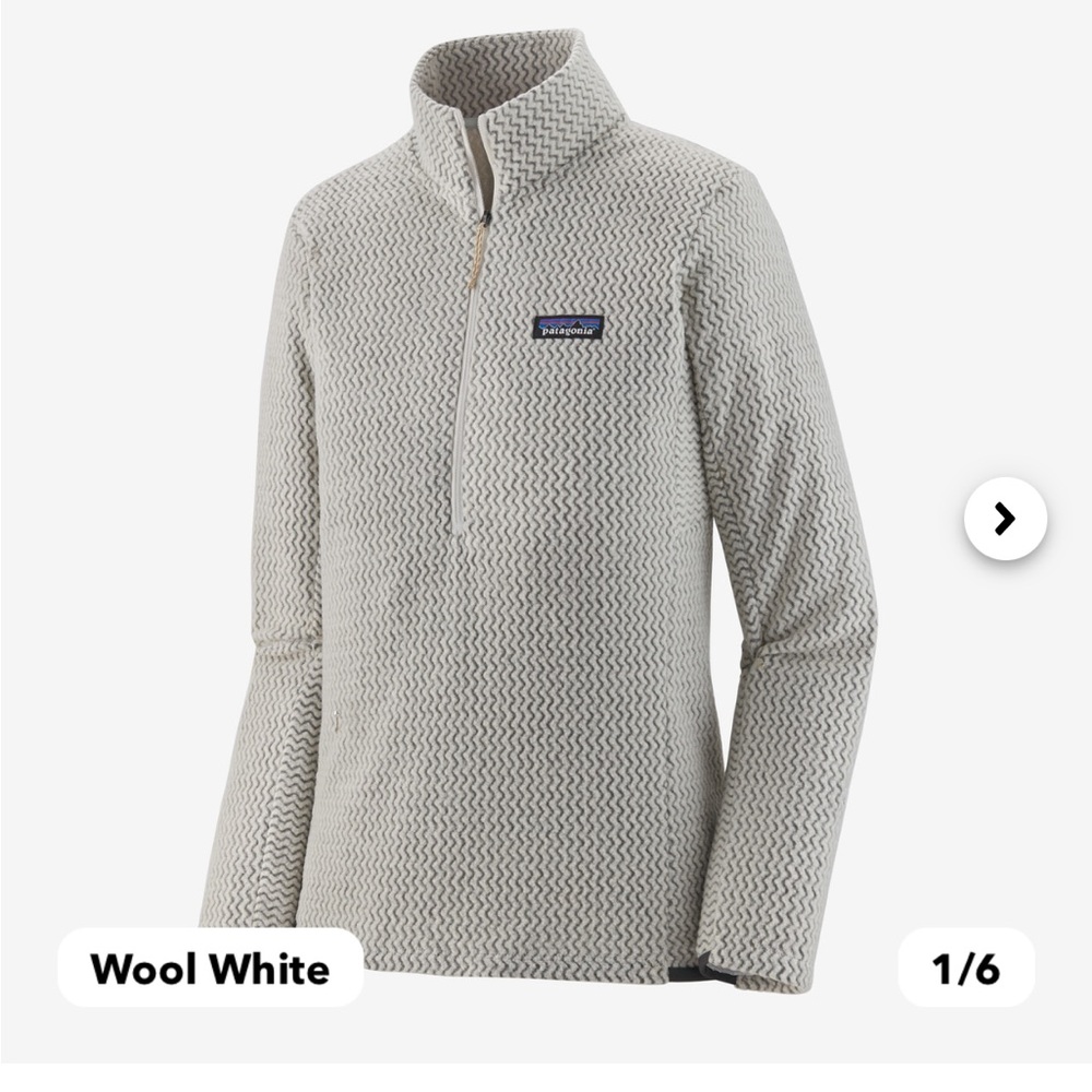 Patagonia Women’s R1 air zip-neck size L EUC